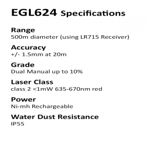 Laser Specifications EGL624 Rotaitng Builders Laser