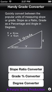 Grade Slope Converter App ios Apple App Store