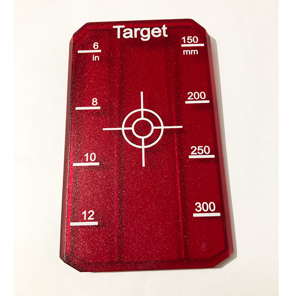 Replacement Small Red Laser Target for Pipe Laser