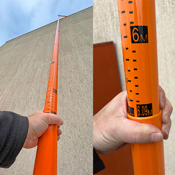6MHMP fibreglass insulated measuring pole