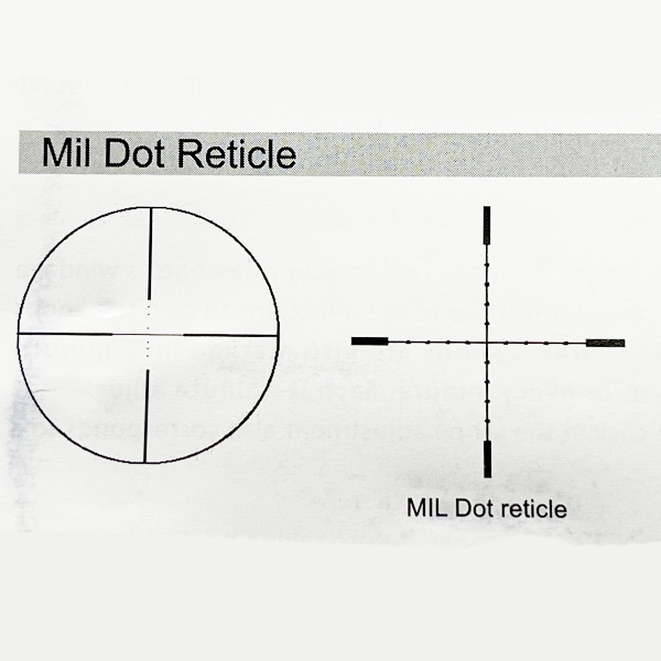fencing scope with mil dot reticle