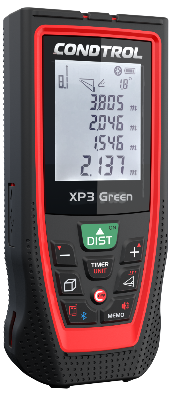 CONDTROL XP3 GREEN laser distance measure with inclinometer and bluetooth
