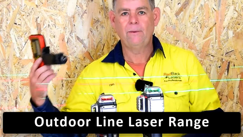 RedBack Lasers Outdoor Line lasers with receivers for site levelling and site square alignment