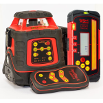 RedBack EGL624GM electronic self-levelling rotating laser level with auto grade match and updated LR730T mm tracking receiver — high-accuracy dual-grade laser for construction, fencing, plumbing and site levelling