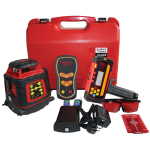 RedBack EGL624GM electronic self-levelling rotating laser level with auto grade match and updated LR730T mm tracking receiver — high-accuracy dual-grade laser for construction, fencing, plumbing and site levelling
