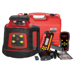 RedBack EL614GM electronic self-levelling rotating laser level with auto grade match and updated LR730T millimetre display receiver — high-precision slope laser for professional construction and earthmoving