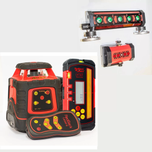 RedBack EL614GM rotating grade match laser with updated LR730T receiver and MR710D machine receiver combo — professional earthmoving and construction levelling package for dozers, graders, and excavators