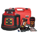 RedBack EL614S rotating laser level with grade function and LR728 receiver — electronic slope laser for precision drainage, site levelling, and construction applications