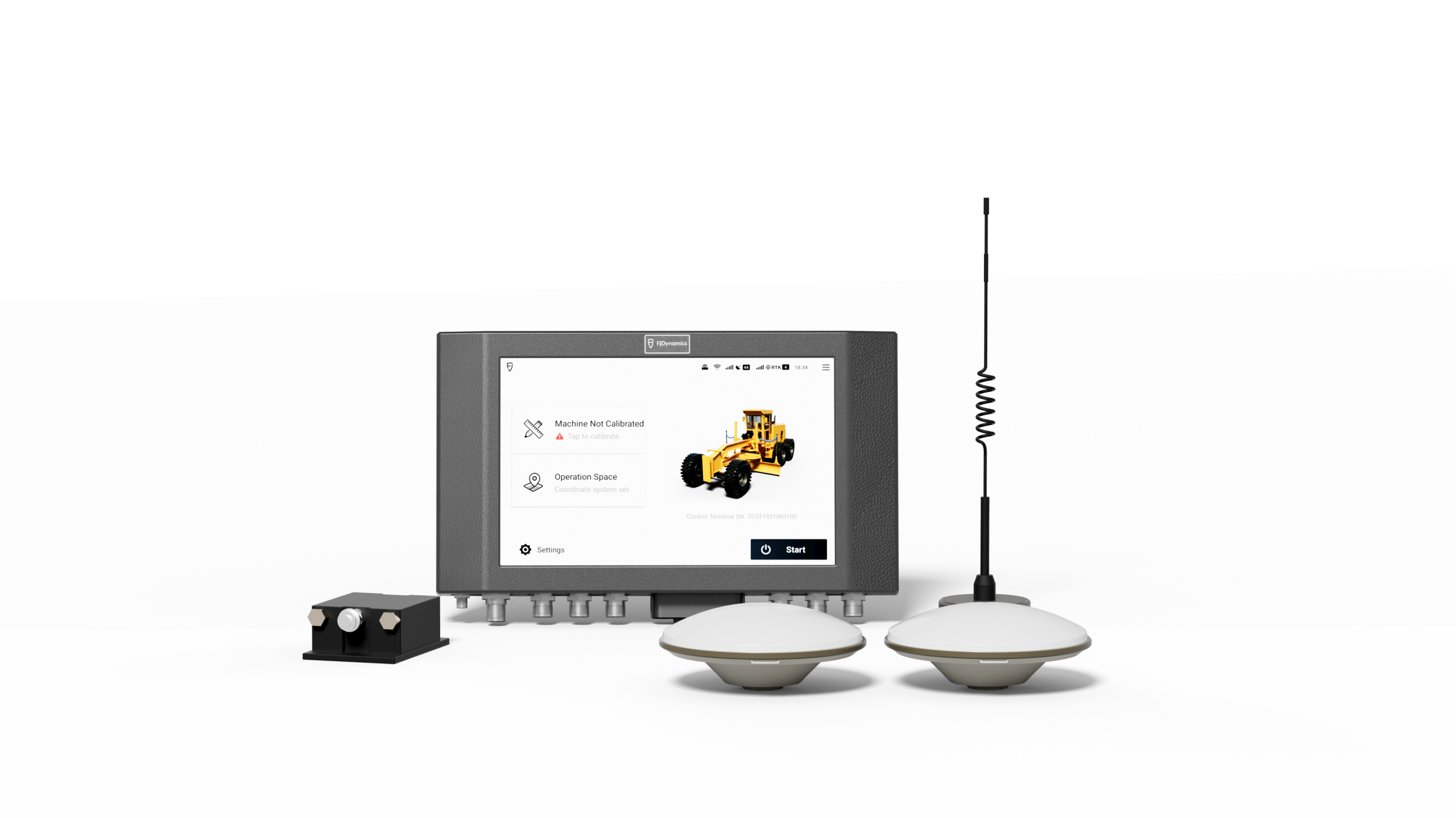 FJD H36 3D Motor Grader Control System product rendering