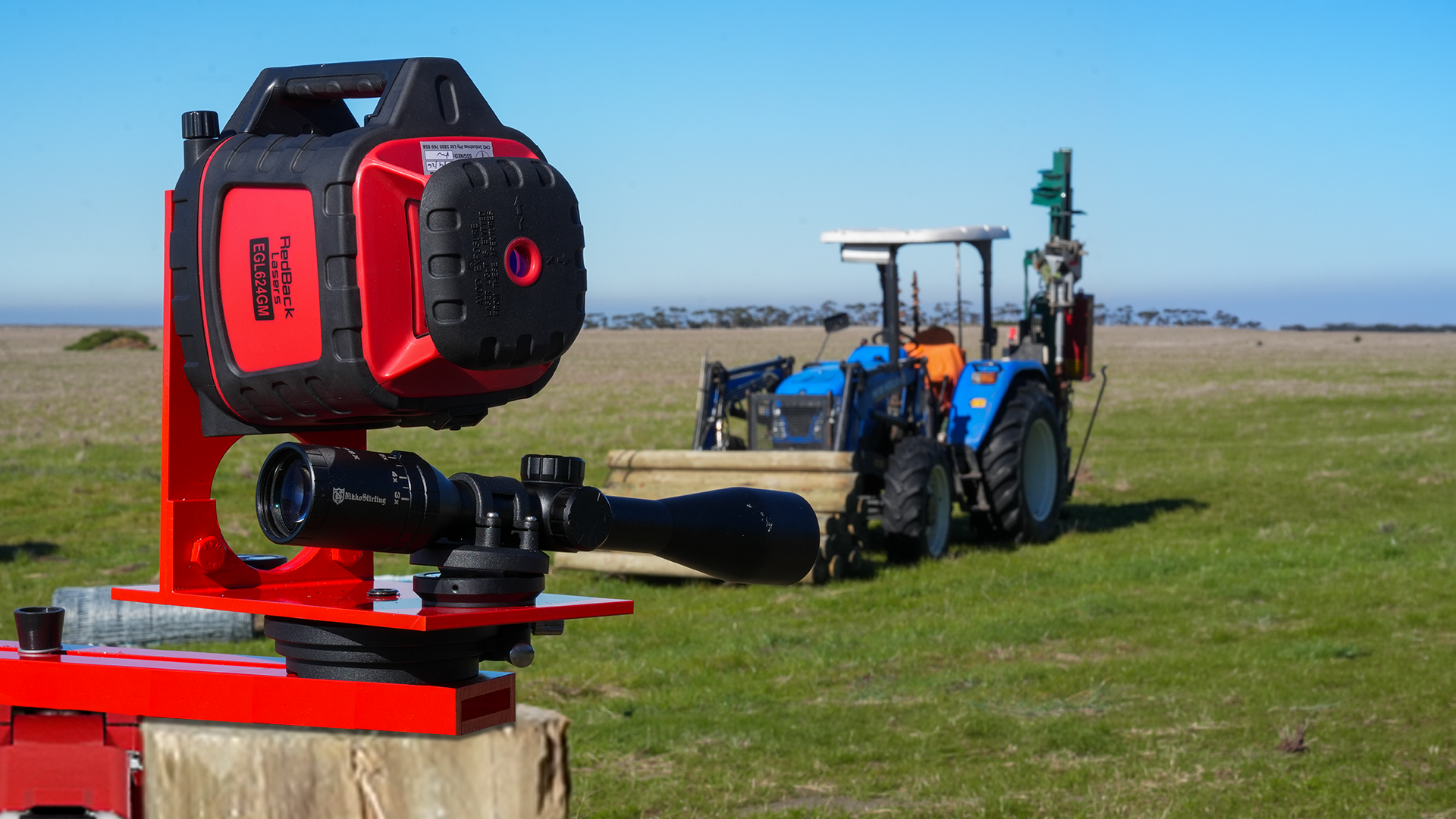 RedBack Fencing Laser on the farm