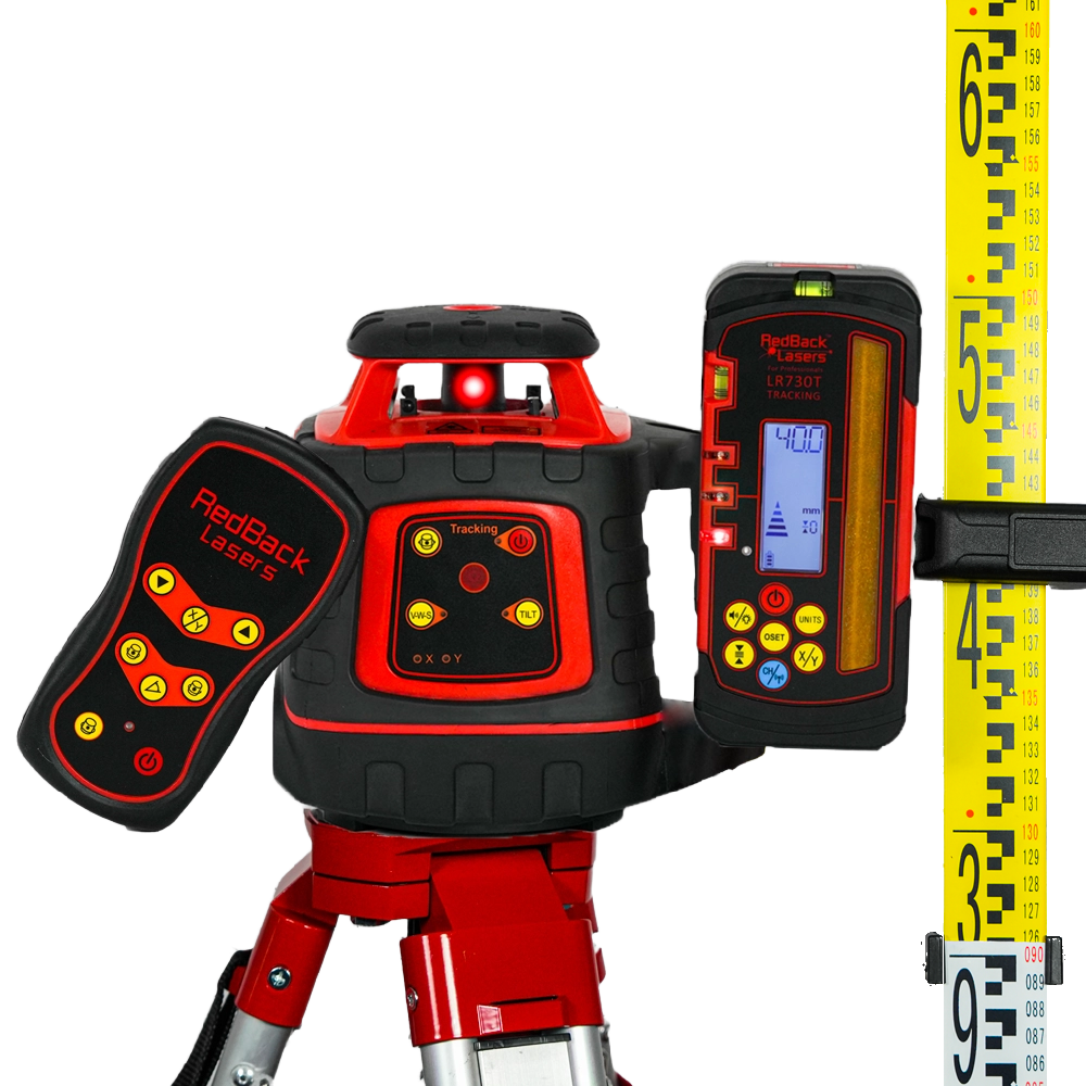 EL614GMP - Auto Grade Rotary Laser with Pro mm Receiver (+ Tripod & Staff)